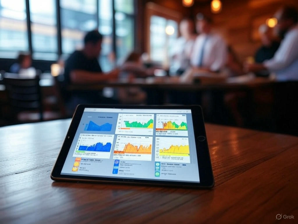 Restaurant analytics dashboard showing customer insights and menu performance